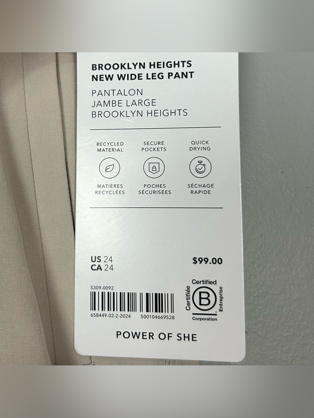 Athleta Brooklyn Heights Wide Leg Pants Women’s Size 24 High Rise Lightweight - Picture 10 of 10